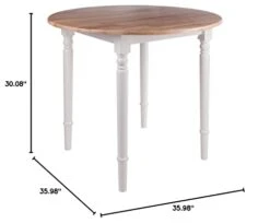 Winsome Sorella Dining, 30 H, Natural/White -Best Furniture Store 31E3Is95p8L
