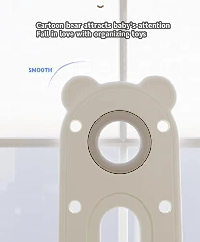 CHORBEYCH Kids Toy Organizer With 12 Storage Bins,Organizer For Kids Rooms And Toy Storage Organizer For Boys Girls (Bear, White Gray) (Organizer+Book Shelf) 3 CHORBEYCH Kids Toy Organizer With 12 Storage Bins,Organizer For Kids Rooms And Toy Storage Organizer For Boys Girls (Bear, White Gray) (Organizer+Book Shelf) - Image 3