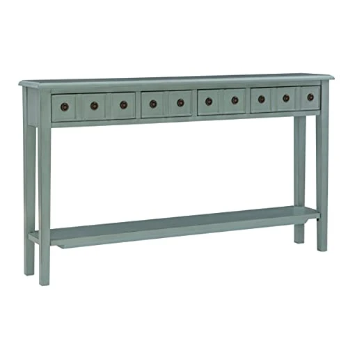 Powell Furniture Sadie Long Console Table, Teal 1 Powell Furniture Sadie Long Console Table, Teal