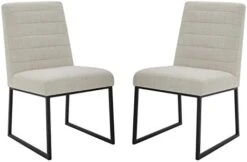 Amazon Brand – Rivet Decatur Modern Faux Leather Dining Chair, Set Of 2, 21"W, Tan Brown 15 Amazon Brand – Rivet Decatur Modern Faux Leather Dining Chair, Set Of 2, 21"W, Tan Brown -Best Furniture Store 31EB9GuqS L. AC