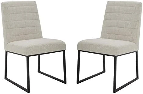 Amazon Brand – Rivet Decatur Modern Faux Leather Dining Chair, Set Of 2, 21"W, Tan Brown 8 Amazon Brand – Rivet Decatur Modern Faux Leather Dining Chair, Set Of 2, 21"W, Tan Brown - Image 8