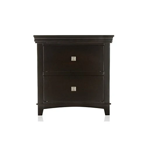 Furniture Of America Brighton Solid Wood 2-Drawer Nightstand In Espresso 2 Furniture Of America Brighton Solid Wood 2-Drawer Nightstand In Espresso - Image 2