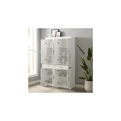 HomeStock African Artifacts 2Pc Pantry Set White - 2 Pantries -Best Furniture Store 31EYvKXodsL