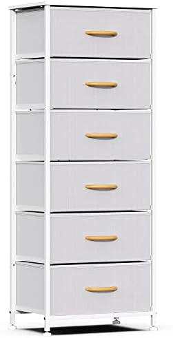 Vertical Dresser Storage Tower, Steel Frame, Wood Top, Easy Pull Textured Fabric Bins - Organizer Unit For Bedroom, Hallway, Entryway, Closets - 5 Drawers- CHARCOAL 6 Vertical Dresser Storage Tower, Steel Frame, Wood Top, Easy Pull Textured Fabric Bins - Organizer Unit For Bedroom, Hallway, Entryway, Closets - 5 Drawers- CHARCOAL - Image 6