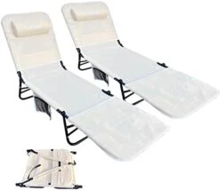 FLIP Face Down Tanning Chaise Lounge Chair - Face & Arm Holes - 2 Legs Support - Polyester Material – Backrest Positions - Head Rest Pillow - Beach Or Home Use - PATENTS Pending - Pink Stripes Pattern -Best Furniture Store 31FpROCIIzL. AC