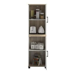 UFOM 2 Door Kitchen Pantry Cabinet, White -Best Furniture Store 31FwGBX4hPL