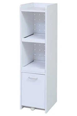 JK Plan FKC-0531-WH Gap Storage, Kitchen, Mini, Cupboard, Kitchen Appliance Storage, Appliance Rack, Appliance Storage Shelf, Width 11.8 Inches (30 Cm), Height 47.2 Inches (120 Cm)