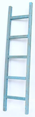 BarnwoodUSA Rustic Farmhouse Decorative Ladder - Our 5 Ft Ladder Can Be Mounted Horizontally Or Vertically And Is Crafted From 100% Recycled And Reclaimed Wood | No Assembly Required | Brown 9 BarnwoodUSA Rustic Farmhouse Decorative Ladder - Our 5 Ft Ladder Can Be Mounted Horizontally Or Vertically And Is Crafted From 100% Recycled And Reclaimed Wood | No Assembly Required | Brown - Image 9