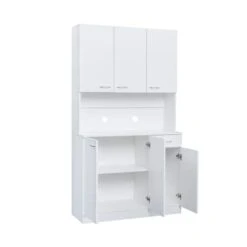 Kitchen Storage Cabinet, 70.87" Kitchen Freestanding Buffet Cabinet With Buffet Cupboard 6 Doors & 3 Shelves, Storage Cabinet Microwave Stand With Drawer For Home Kitchen (White) 14 Kitchen Storage Cabinet, 70.87" Kitchen Freestanding Buffet Cabinet With Buffet Cupboard 6 Doors & 3 Shelves, Storage Cabinet Microwave Stand With Drawer For Home Kitchen (White) -Best Furniture Store 31GJQUzyHfL