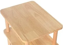 Exilot Solid Wood Side Table, 3-Tier End Table With Storage Shelves, Tall Nightstand Bedside Table For Living Room Bedroom Office No-Tool Assembly. -Best Furniture Store 31GMBQyPxmL