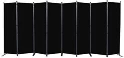 CHOSENM Room Divider, 4 Panel Folding Privacy Screens With Wider Support Feet, 6 Ft Portable Room Partition For Room Separator, 88" W X 71" H, Black -Best Furniture Store 31GRO69XbTL. AC