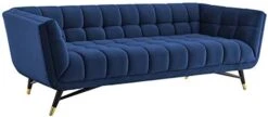 Modway Adept Contemporary Mid-Century Modern Performance Velvet Upholstered Tufted Sofa In Sea Blue -Best Furniture Store 31GS28exYL. AC