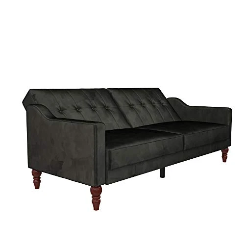 Novogratz 2373079N Beatrice Coil, Convertible Sofa Bed & Couch, Black Futon 3 Novogratz 2373079N Beatrice Coil, Convertible Sofa Bed & Couch, Black Futon - Image 3