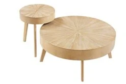 Gexpusm End Tables Living Room Set Of 2, Round Solid Natural Oak Wood Coffee Table, Nesting Table, Suit For Farmhouse, Bedroom And Living Room, 31.5 * 31.5 * 14 In 13 Gexpusm End Tables Living Room Set Of 2, Round Solid Natural Oak Wood Coffee Table, Nesting Table, Suit For Farmhouse, Bedroom And Living Room, 31.5 * 31.5 * 14 In -Best Furniture Store 31GVPVyt1uL