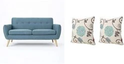 Christopher Knight Home Josephine Mid-Century Modern Petite Fabric Sofa, Blue / Natural 15 Christopher Knight Home Josephine Mid-Century Modern Petite Fabric Sofa, Blue / Natural -Best Furniture Store 31GkMlVPeL. AC