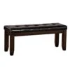 Pu Upholstered Dining Bench In Black And Solid Polyurethane