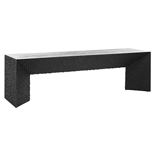 GENERIC 60-inch Long Dining Bench With Textured Sides And Belly Grey Bohemian Eclectic Modern Contemporary Wood 1 GENERIC 60-inch Long Dining Bench With Textured Sides And Belly Grey Bohemian Eclectic Modern Contemporary Wood