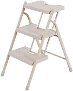 GENERIC 3-Step Steel Ladder Folding Step Ladder With Wide Anti-Slip Pedal Multipurpose Step Ladder Flower Stand Shelf Organizer For Household Kitchen Office 330lbs Load Capacity (Color : Bruin) -Best Furniture Store 31IJfVm9GDL. AC