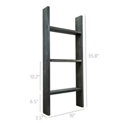 FixtureDisplays® 3-Foot Rustic Farmhouse Blanket Ladder, Wall-Leaning Decorative Wood Ladder, Ladder-Style Pine Wood Blanket Rack Easy Assembly Required 16" Wide 10102-3-NF -Best Furniture Store 31IK9b5WkyL