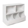 Badger Basket Multi-Bin Storage Organization 2 Shelf And 3 Bin Cubby Unit - Fresh White (98856W)