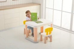 Whitsunday Children Kids Table And Chair Set (2 Chairs Included) - Ideal For Arts & Crafts, Snack Time, Homeschooling, Homework (Pink Set) -Best Furniture Store 31IiOALMPCL