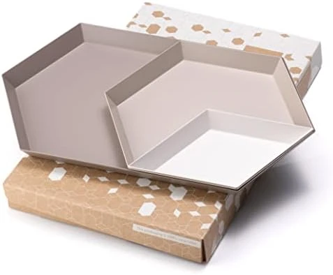 LINE+ARC ModTrays (Joshua Tree) Metal Stacking Decorative Trays For Coffee Table, Nesting, Geometric, Modern, Catchall For Vanity, Jewelry, Ottoman, Housewarming 8 LINE+ARC ModTrays (Joshua Tree) Metal Stacking Decorative Trays For Coffee Table, Nesting, Geometric, Modern, Catchall For Vanity, Jewelry, Ottoman, Housewarming - Image 8