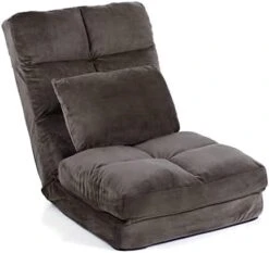 Urnodel Indoor Chaise Lounge Sofa, Floor Chair With Back Support For Adults, 14 Angle Adjustment Recliner Chair, Folding Floor Lounger With Pillow 8823(Blue) -Best Furniture Store 31Jsf5S1ebL. AC