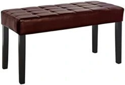 CorLiving California 24 Panel Bench In Black Leatherette, Black -Best Furniture Store 31K1e G9RL. AC