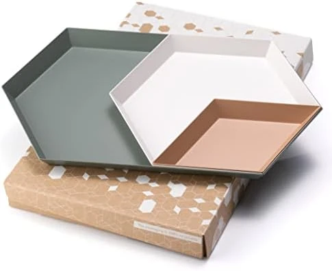 LINE+ARC ModTrays (Joshua Tree) Metal Stacking Decorative Trays For Coffee Table, Nesting, Geometric, Modern, Catchall For Vanity, Jewelry, Ottoman, Housewarming 7 LINE+ARC ModTrays (Joshua Tree) Metal Stacking Decorative Trays For Coffee Table, Nesting, Geometric, Modern, Catchall For Vanity, Jewelry, Ottoman, Housewarming - Image 7