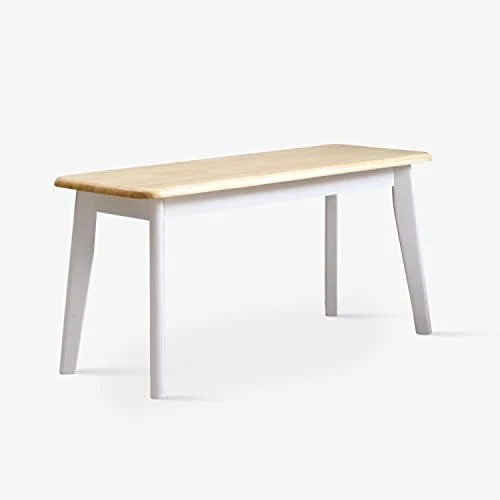 Livinia Canberra 37.4" Wooden Dining Bench/Mid Century Modern Solid Malaysian Oak Kitchen Bench (Walnut) 7 Livinia Canberra 37.4" Wooden Dining Bench/Mid Century Modern Solid Malaysian Oak Kitchen Bench (Walnut) - Image 7