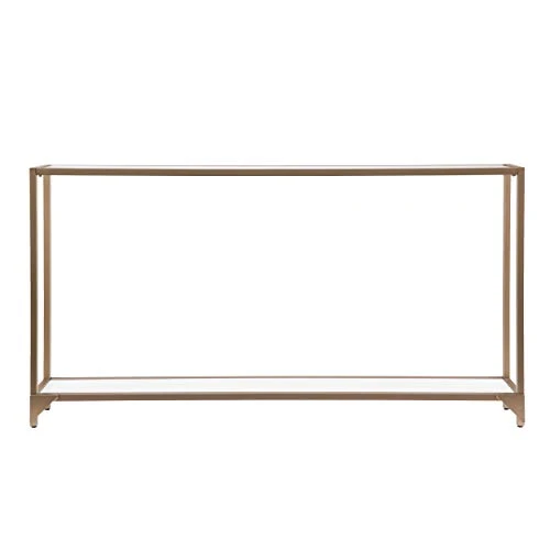 SEI Furniture Bergen Narrow Metal Console Table, Gold 3 SEI Furniture Bergen Narrow Metal Console Table, Gold - Image 3