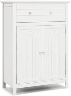 Tangkula Bathroom Floor Cabinet, Free Standing Wooden Storage Cabinet With Large Drawer And Cabinet, 2 Doors, 3 Heights Adjustable Shelf, Storage Organizer For Bathroom Living Room -Best Furniture Store 31LCSZOp3pL. AC