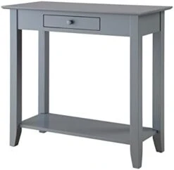 Convenience Concepts American Heritage 1-Drawer Hall Table With Shelf, Black -Best Furniture Store 31LEAj6DtpL. AC