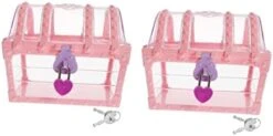 4pcs Treasure Chest Clothing Treasure Chest Props Treasure Chest Crystal Treasure Chest Toy Child Apparel Pink Plastic -Best Furniture Store 31LNjqQWMgL. AC