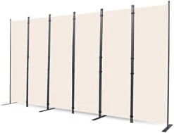 CHOSENM Room Divider, 4 Panel Folding Privacy Screens With Wider Support Feet, 6 Ft Portable Room Partition For Room Separator, 88" W X 71" H, Black -Best Furniture Store 31LaHIPsROL. AC
