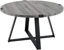 Walker Edison Anastiasia Urban Industrial Metal Wrap Entry Table, 46 Inch, Dark Walnut -Best Furniture Store 31LciVgjD4L. AC