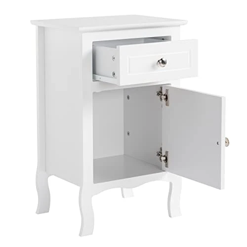 Cffuvros Country Nightstand With 1 Drawer And 1 Door, Wood Night Stand For Bedroom Night Tables, Bedside End Table For Bedroom Living Room Storage Organizer 5 Cffuvros Country Nightstand With 1 Drawer And 1 Door, Wood Night Stand For Bedroom Night Tables, Bedside End Table For Bedroom Living Room Storage Organizer - Image 5