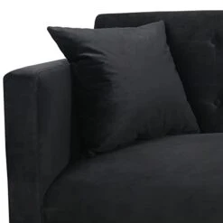 QHITTY Velvet Couch, Accent Sofa Couch Sleeper Loveseat Sofa Bed With Rose Gold Metal Feet And 2 Pillows For Living Room, Office (Black) 18 QHITTY Velvet Couch, Accent Sofa Couch Sleeper Loveseat Sofa Bed With Rose Gold Metal Feet And 2 Pillows For Living Room, Office (Black) -Best Furniture Store 31M8ahJw8tL