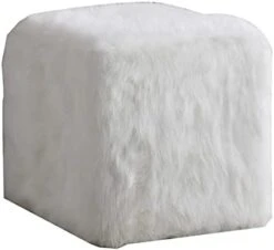 Homepop Home Decor | Faux Fur Pouf Ottoman | Pouf Ottomans For Living Room & Bedroom | Decorative Home Furniture(White) -Best Furniture Store 31MEeuQLQzL. AC