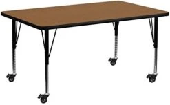 Flash Furniture Mobile 30''W X 72''L Rectangular Grey Thermal Laminate Activity Table - Height Adjustable Short Legs 9 Flash Furniture Mobile 30''W X 72''L Rectangular Grey Thermal Laminate Activity Table - Height Adjustable Short Legs -Best Furniture Store 31MYqmp6aFL. AC