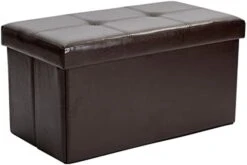 Simplify Folding Storage Ottoman, Toy Box Chest, Faux Leather,Tufted Padded Seating, Bench, Foot Rest, Stool, Single, Black -Best Furniture Store 31NEx7zPFL. AC
