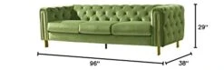 Acanva Collection Chesterfield Vintage Tufted Velvet Living Room Sofa, Couch, Mint Green 8 Acanva Collection Chesterfield Vintage Tufted Velvet Living Room Sofa, Couch, Mint Green -Best Furniture Store 31NF27mN1rL