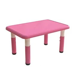 ZJYJFBY Children's Study Desk, Liftable PP Writing Desk/Dining Table, Home Simple Students Play And Draw Table(H48-60CM) (Color : D)