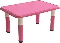 ZJYJFBY Children's Study Desk, Liftable PP Writing Desk/Dining Table, Home Simple Students Play And Draw Table（H48-60CM） (Color : D) -Best Furniture Store 31NG14BKqJL. AC