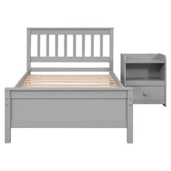Cotoala Twin Wood Bed Frame With Nightstand, Headboard And Footboard, For Kids, Bedroom Furniture, Home, No Spring Box Required & Easy Assembly -Best Furniture Store 31NkZ8uYsDL
