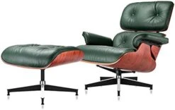 Mid Century Chaise Lounge Chair With Ottoman, 100% Full Grain Leather, Walnut, Modern Accent Chair Classic Design, Heavy Duty Base Support For Bedroom Indoor Set -Best Furniture Store 31NtqXJUNNL. AC