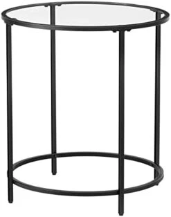 VASAGLE Round Side Table, Glass End Table With Metal Frame, Gold Coffee Table With Modern Style For Living Room, Balcony, Bedroom 13 VASAGLE Round Side Table, Glass End Table With Metal Frame, Gold Coffee Table With Modern Style For Living Room, Balcony, Bedroom -Best Furniture Store 31O0jvLOifL. AC
