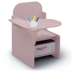 Delta Children MySize Chair Desk With Storage Bin - Greenguard Gold Certified, Dusty Rose -Best Furniture Store 31O5ZYx0JRL