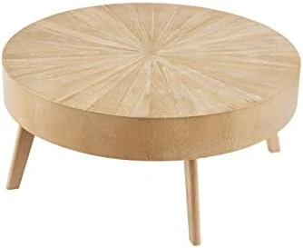 Gexpusm End Tables Living Room Set Of 2, Round Solid Natural Oak Wood Coffee Table, Nesting Table, Suit For Farmhouse, Bedroom And Living Room, 31.5 * 31.5 * 14 In 9 Gexpusm End Tables Living Room Set Of 2, Round Solid Natural Oak Wood Coffee Table, Nesting Table, Suit For Farmhouse, Bedroom And Living Room, 31.5 * 31.5 * 14 In - Image 9