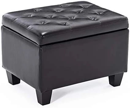 BELLEZE 24 Inch Modern Tufted Bedroom Storage Ottoman Bench, Linen Lift Top Upholstered Foam Padded Rectangular Footstool, Easy Assemble Furniture - Jay (Gray) 6 BELLEZE 24 Inch Modern Tufted Bedroom Storage Ottoman Bench, Linen Lift Top Upholstered Foam Padded Rectangular Footstool, Easy Assemble Furniture - Jay (Gray) - Image 6